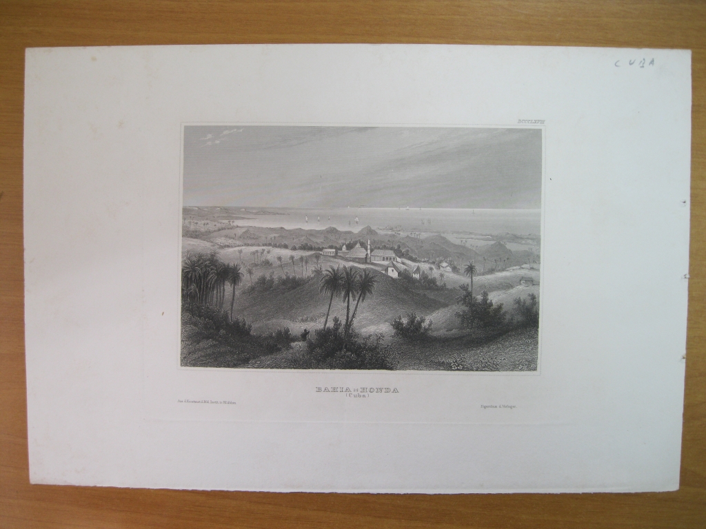 Vista de Bahia Honda y su puerto (Artemisa) en Cuba, 1857 ca.